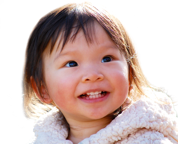 young Chinese girl smiling